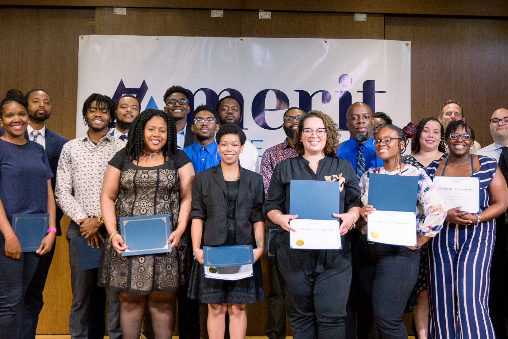 A group photo of Merit America learners.