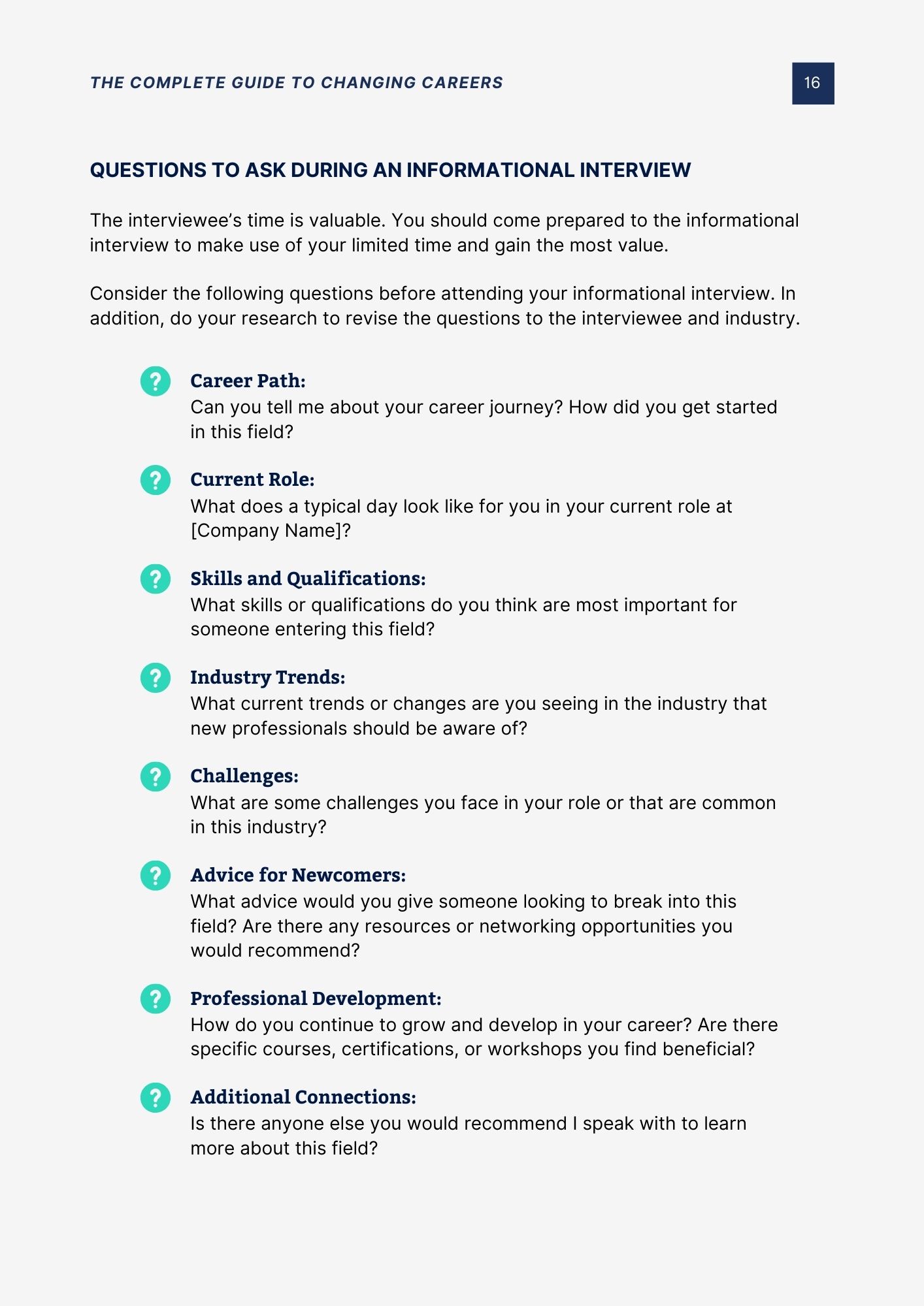 Career Changers Guide