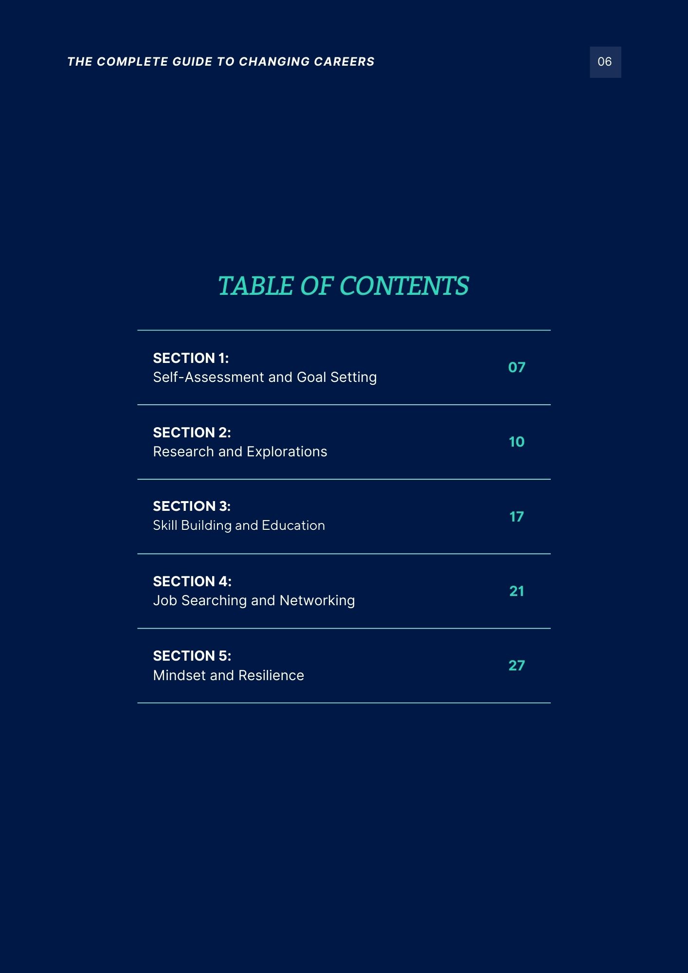Career Change Guide Page 6